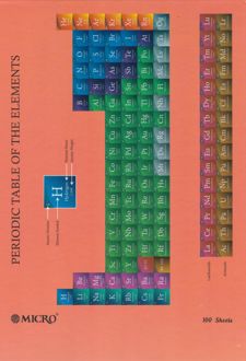 دفتر کلاسوری 26 حلقه 100 برگ قفل پلاستیک میکرو سری جور (جدول مندلیف)