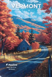 دفتر 100 برگ سیمی مجلد (مازلاین) vermont