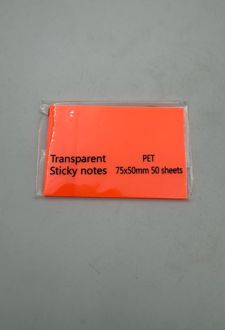استیک‌نوت 50 عددی pvc شفاف (نارنجی)