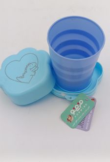 لیوان سفری تاشو (فرمی نو) صدفی آبی