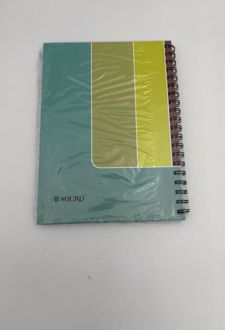 دفتر 100 برگ B5 سیمی کشدار طرح‌دار میکرو (سبز آبی)