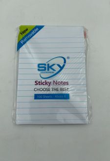استیک‌نوت خط‌دار A6 سفید (SKY)