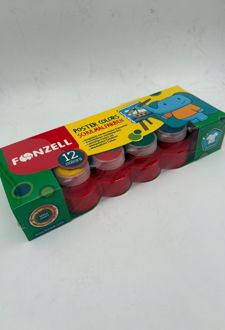 گواش 12 رنگ با پالت مدل پازل (فونزل)