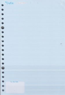 یدک دفتر کلاسوری 20حلقه 2خط برگ سری کیوت پالت (آبی)