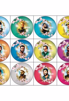 پیکسل 12 عددی سنجاقی طرح شهدا 1 (پژانو)