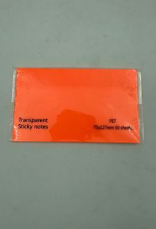 استیک‌نوت 50 عددی pvc شفاف (نارنجی)
