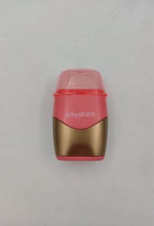 تراش پاک‌کن دو سوراخ مخرن‌دار متالیک گلد اسکول فنز - (قرمز)