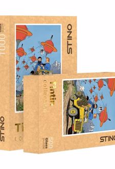 پازل شیشه‌ای استینو 1000 تکه طرح تن تن (کد 19120)