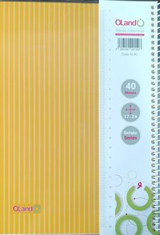 دفتر 40 برگ مجلد سیمی سری ژلاتو (الند) زرد