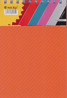 دفتر یادداشت 100 برگ 21*14 سیمی طلقی میکرو (نارنجی)