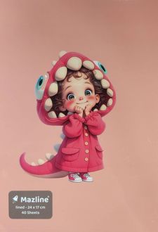 دفتر 40 برگ ته‌چسب (مازلاین) - طرح دخترونه