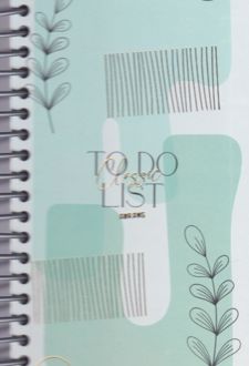 تودولیست 150 برگ 20*10 اروپایی سیمی جلد سخت آبرنگ (سبز آبی)