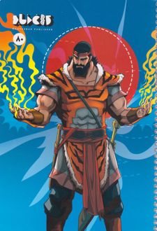 دفتر 80 برگ تک‌خط فنری جلدگلاسه طرح جور (کاغذباد) - آبی قرمز