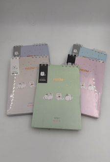 دفترنقاشی 50 برگ A5 سیمی جلد سخت طلا کوب میو برگ سری فانتزی (صورتی)