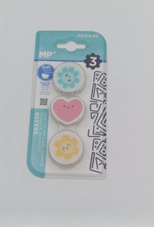 بلیستر 3 عددی پاک‌کن سر‌مدادی گل (MP)