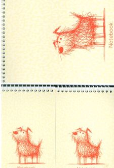 دفترچه فانتزی طرح سگ خط خطی،‌ کد 1244 (3 جلدی)