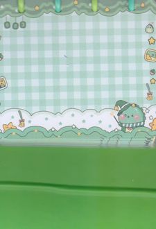 یادداشت دکمه ای رومیزی (آبرنگ) سبز