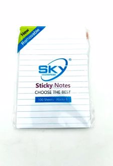 استیک‌نوت خط‌دار A6 سفید (SKY)