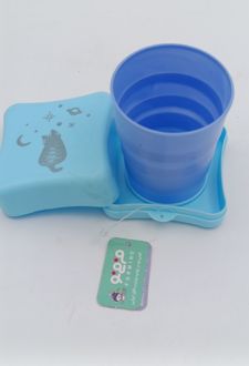 لیوان سفری تاشو (فرمی نو) مربعی آبی