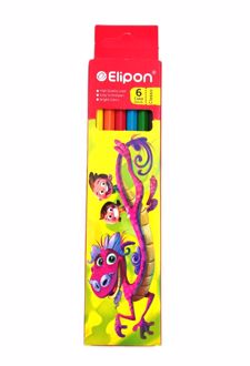 مدادرنگی 6 رنگ جعبه مقوایی (الیپون)