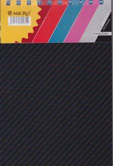 دفتر یادداشت 100 برگ 21*14 سیمی طلقی میکرو (مشکی)