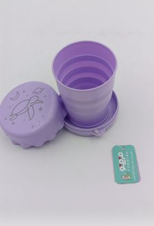 لیوان سفری تاشو (فرمی نو) دایره‌ای بنفش