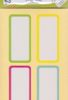 بلیستر 5 عددی لیبل اسم (برچسب) 4 رنگ 3/6 *5 (لانگو)