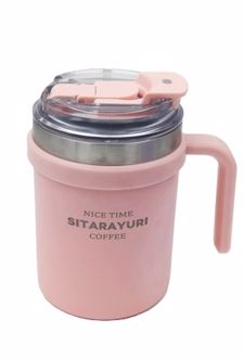 تراوال ماگ دسته‌دار 500ML (سیتارایوری) - صورتی