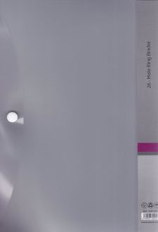 دفتر کلاسوری 100 برگ PP سوزنی (الیپون) - طوسی