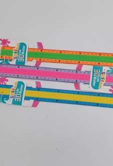 خط کش 30 سانت لگویی اسکول فنز - (بنفش صورتی)