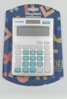 ماشین‌حساب رومیزی متالیک 12 رقم 2 صفر اسکول‌فنز (سبز)