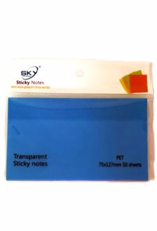 استیک‌نوت 50 عددی pvc شفاف (آبی)
