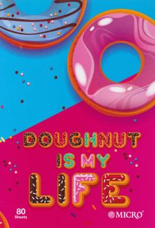 دفتر 80 برگ دوخط وزیری ته‌چسب میکرو (دونات)