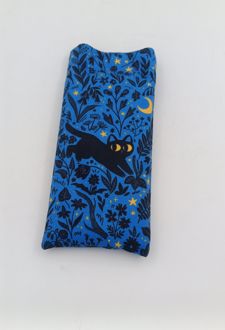 کاور‌عینک پارچه‌ای دکمه‌دار (انارچاپ) آبی گربه