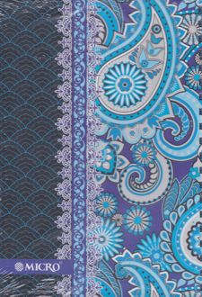 دفتر 100 برگ B5 سیمی کشدار طرح‌دار میکرو (سنتی آبی)