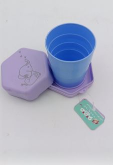 لیوان سفری تاشو (فرمی نو) شش‌وجهی بنفش