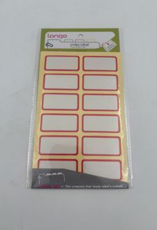 بلیستر 4 عددی لیبل اسم دور قرمز 4*2 (لانگو)