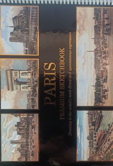 دفتر طراحی 50 برگ 100 گرم A3 جلد‌سخت سیم‌از‌بالا (پودل) پاریس