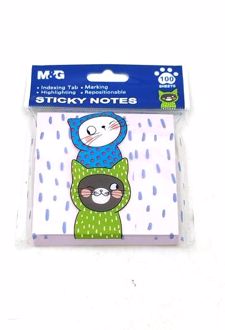استیک‌نوت 100 برگ 7/6*7/6 تک رنگ (MG) - یاسی