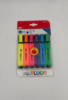 بلیستر 6 رنگ هایلایتر 1.5MM فلورسنتی (MP)