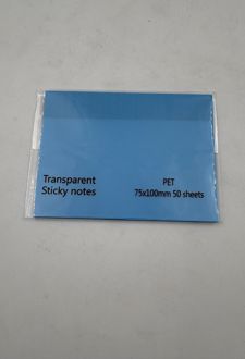استیک‌نوت 50 عددی pvc شفاف (آبی)