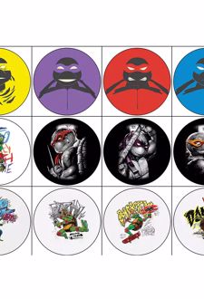 پیکسل 12 عددی سنجاقی طرح لاک‌پشت‌های نینجا (پژانو)