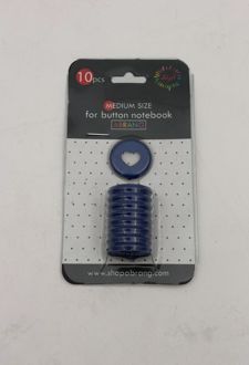 بسته 10 عددی یدک دکمه متوسط (آبرنگ) آبی