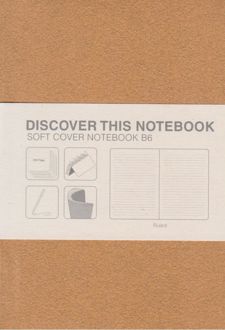 دفتر یادداشت 104 برگ B6 جلدنرم ته دوخت (دموت) خردلی