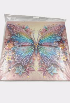 نقاشی الماسی 30*30 برنزی (فانتزی) - پروانه