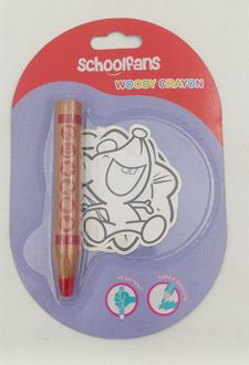 پاستل مدادی تک‌عددی با الگو اسکول فنز (قرمز)