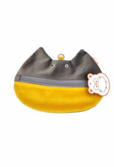 جامدادی طرح گربه (روکو) - طوسی، زرد