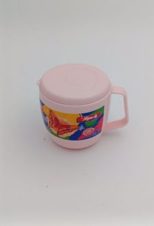 لیوان آبخوری درب و دسته‌دار فانتزی پارسیکار - (گلبهی)