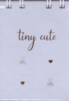 دفتر یادداشت 80 برگ 10*10 سیمی جلد سخت Tiny cute برگ سری کیوت پالت (آبی پاستلی)