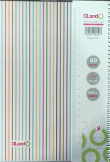 دفتر 60 برگ مجلد سیمی سری ژلاتو (الند) رنگارنگ